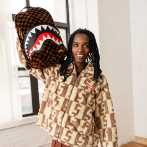 Balo Sprayground Plush Shark Mouth 'Couples Brown' W0915707