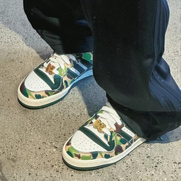 Giày Adidas Forum Low 84 x BAPE '30th Anniversary Green' ID4771 - Hình ảnh 2