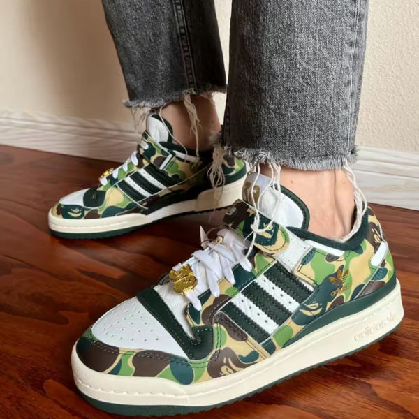 Giày Adidas Forum Low 84 x BAPE '30th Anniversary Green' ID4771 - Hình ảnh 3