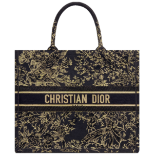 Tui Dior Large Book Tote 'Black Dior Jardin D'hiver Cotton' M1286ZRDZ-M911