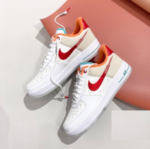 Giay Nike Air Force 1 Low 'Just Do It White Red Teal' FD4205-161