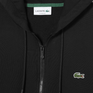 Ao Lacoste Organic Cotton Zip-up Sweatshirt 'Black' SH2566-53G-031