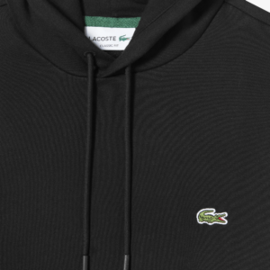 Ao Lacoste Organic Cotton Kangaroo Pocket Sweatshirt 'Black' SH2567-53G-031
