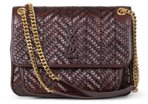 Túi Saint Laurent Ladies Niki Medium Woven 'Brown' 633158-10F1W-2549
