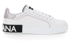 Giày Dolce & Gabbana Calfskin Nappa Portolino White Silver CK1587-AH527-8B441