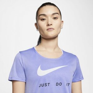 Alternative view of Áo Nike Womens Short Sleeve Running Top Light Thistle CJ1971-569