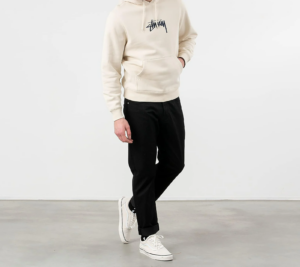 Alternative view of Áo Stussy Stock Logo Embroidered Hoodie Cream