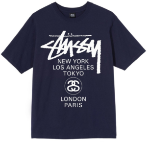 Áo Stussy World Tour T-Shirt Navy