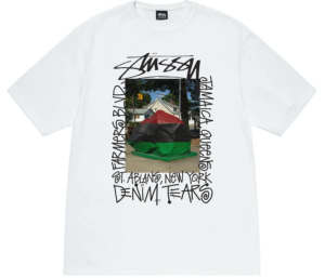 Ao Stussy x Denim Tears Farmers Blvd Tee 'White'