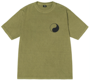 Ao Stussy x Our Legacy Work Shop Yin Yang Pigment Dyed Tee 'Olive'