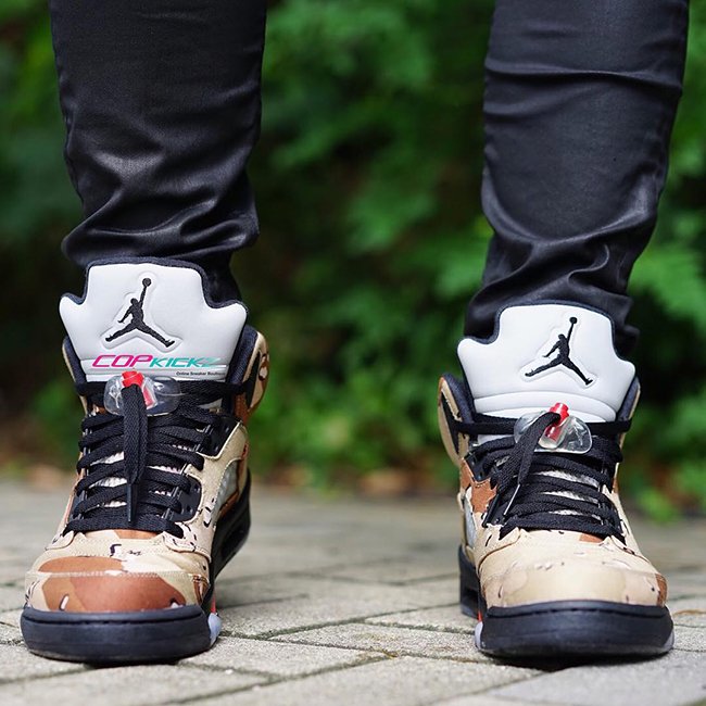 Buy Supreme x Air Jordan 5 Retro 'Desert Camo' - 824371 201