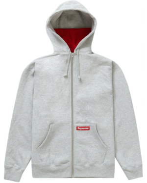 Ao Supreme Double Hood Facemask Zip Up Hooded 'Heather Grey'