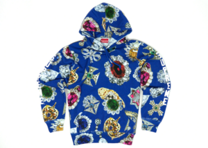 Áo Supreme Jewels Hooded Sweatshirt Royal SP-JHSR