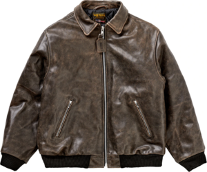 Áo Supreme Vanson Leathers Worn Leather Jacket Brown