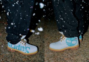 Alternative view of Giày Timberland Supreme x 6 Inch 'Big Logo Light Blue'