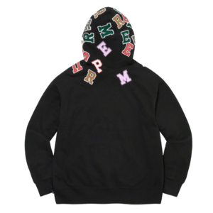 Ao Supreme Scattered Applique Hooded Sweatshirt 'Black'
