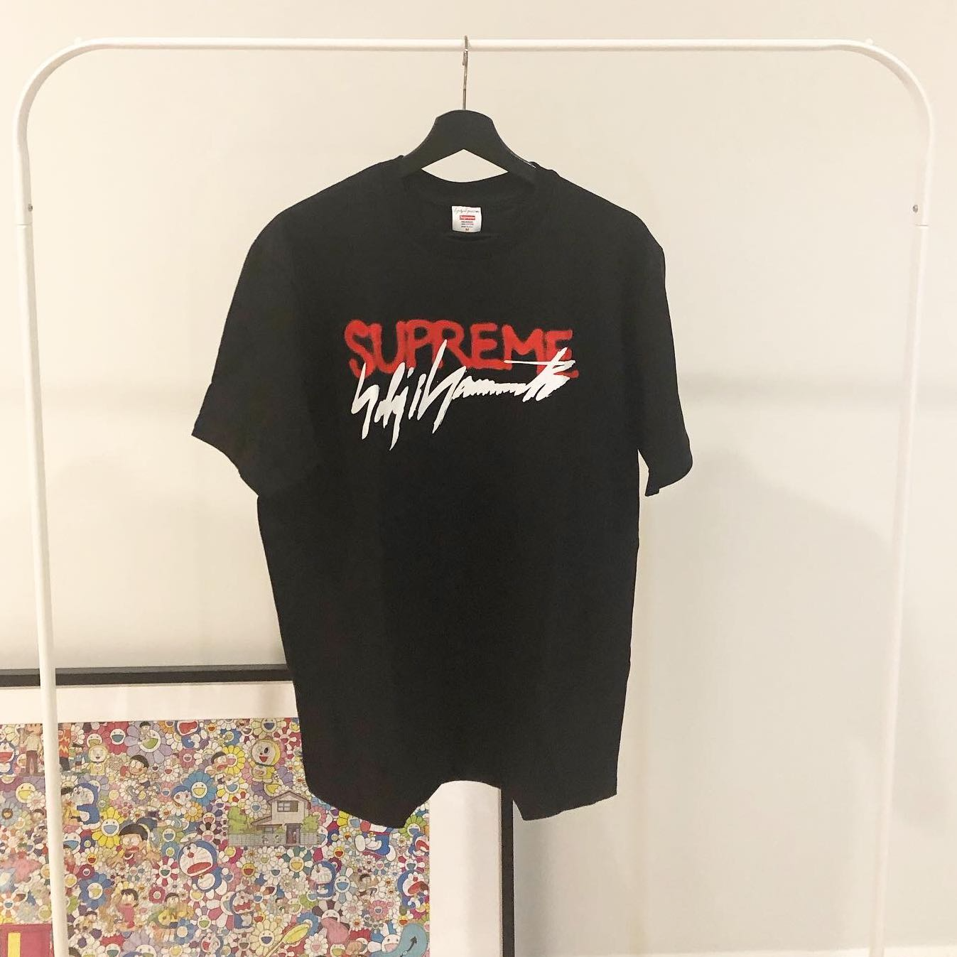 Áo Supreme Yohji Yamamoto Logo Tee Black SUP-YOYLTBK - Authentic-Shoes