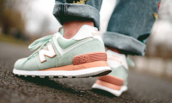 Giày New Balance Wmns 574 Mint Orange WL574ESE - Hình ảnh 4