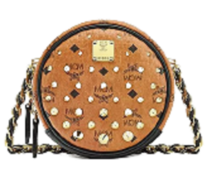 Túi MCM Tambourine Crossbody in Gold Studded Visetos MWRCSVI03CO001