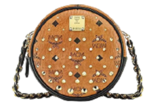 Túi MCM Tambourine Crossbody in Gold Studded Visetos MWRCSVI02CO001