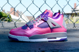 Giày Nike Jordan 4 Retro Gs 'Pink Foil' 487724-607