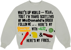 Áo Travis Scott x CPFM 4 CJ Script Crewneck Sweatshirt Grey TS-XC4CSCGY