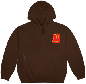 Áo Travis Scott x McDonald's Cactus Pack Sticker Hoodie Brown TS-XMCPSHBRN