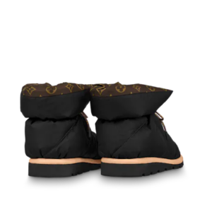 Replica Louis Vuitton Black Territory Flat Ranger Boots with