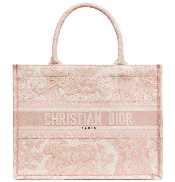 Túi Dior Medium Book Tote 'Pink Toile De Jouy Embroidery' M1296ZTDT-M956