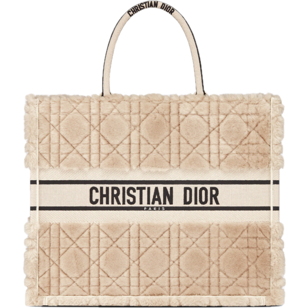 Túi Dior Large Book Tote 'Beige Cannage Shearling' M1286ZMBU-M918