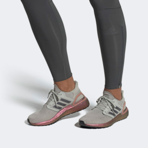 Alternative view of Giày Adidas Ultraboost 20 'Metal Grey Signal Coral' FV4389