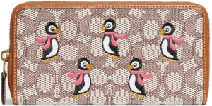 Vi Coach Accordion Zip Penguin Motif 'Cocoa' C7721-B4TA7