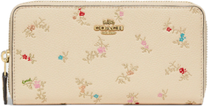 Vi Coach Accordion Antique Floral Print 'Ivory' C7185