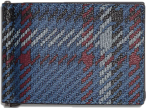 Vi Coach Slim Money Clip Billfold Plaid 'Midnight Navy' CH089-QBNI9
