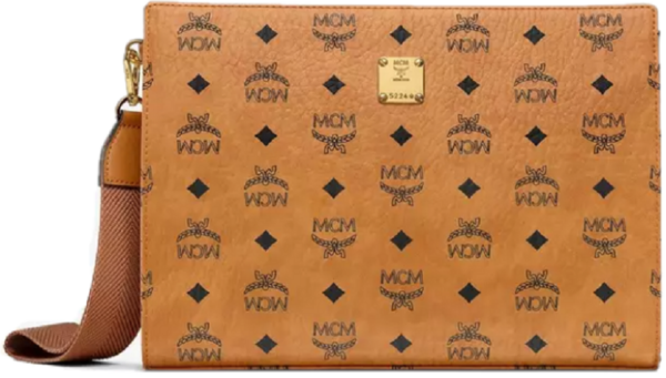 Túi MCM Zip Pouch in Visetos Original 'Cognac' MXZBSVI14CO001