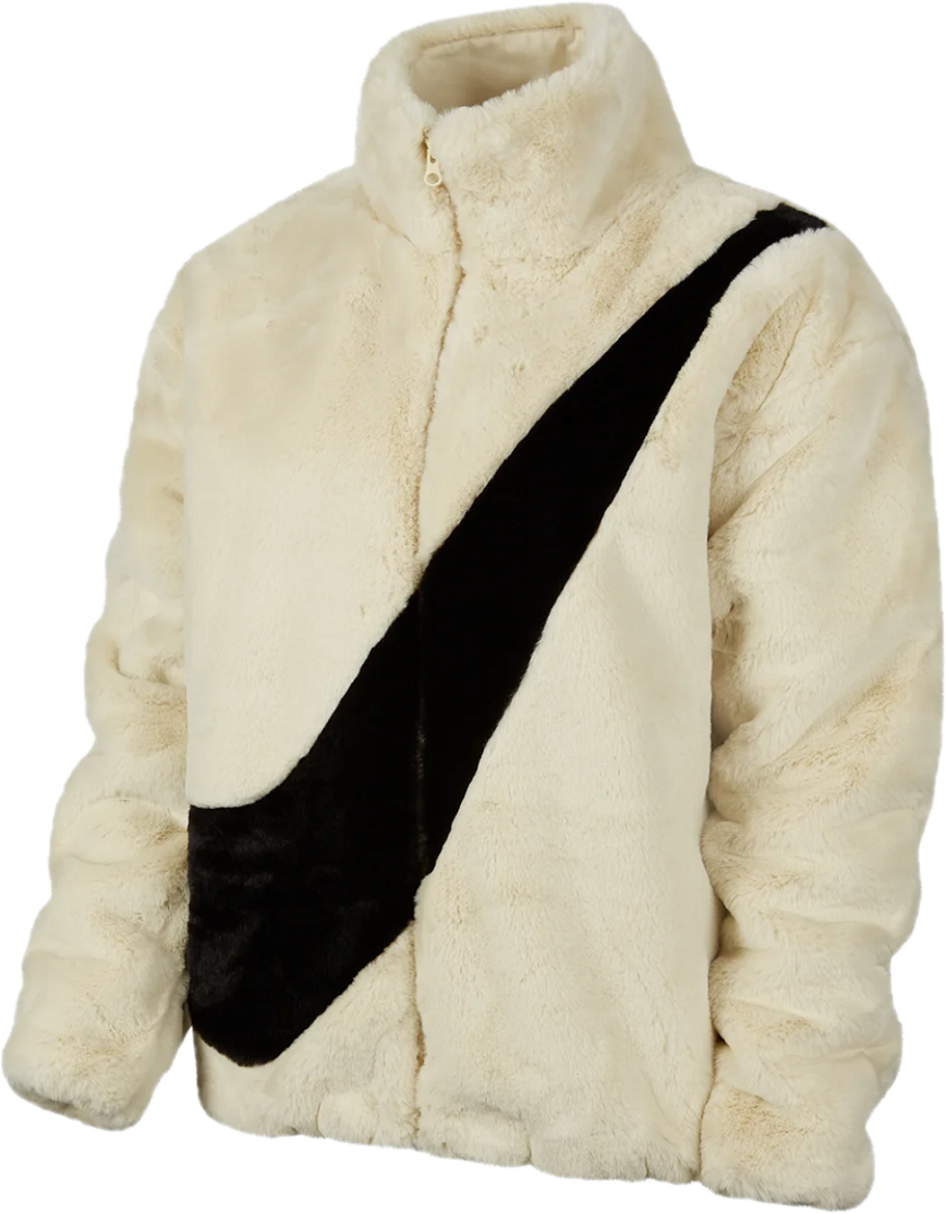 Áo Nike Sportswear Faux Fur Jacket White CU6559-238