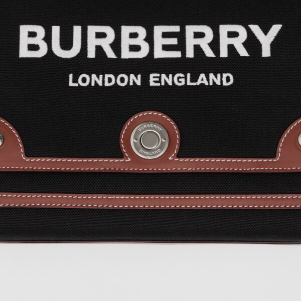 Túi Burberry Horseferry Motif Canvas Note 'Black Tan' P80557481 - Hình ảnh 2