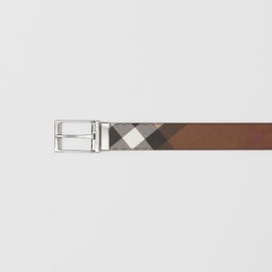 Alternative view of Thắt Lưng Burberry Reversible Check and Leather Belt 'Dark Birch Brown' p80527931