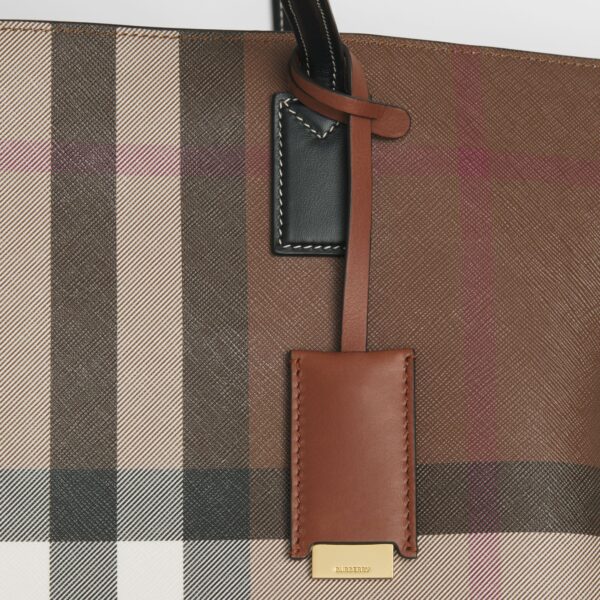 Túi Burberry Medium Check and Leather Tote 'Dark Birch Brown' - Hình ảnh 2