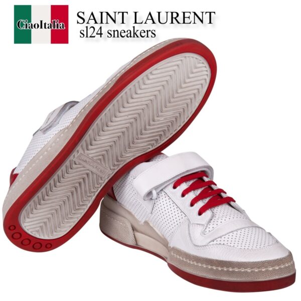 Giày Saint Laurent SL24 Velcro Sneakers 557624 04L20 9490 - Hình ảnh 3