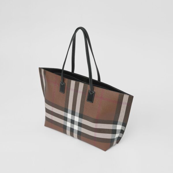 Túi Burberry Medium Check and Leather Tote 'Dark Birch Brown' - Hình ảnh 4