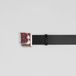 Alternative view of Thắt Lưng Burberry Letter Graphic Leather Belt 'Black'