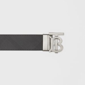 Alternative view of Thắt Lưng Burberry Reversible Monogram Motif London Check Belt 'Dark Charcoal Black' p80440641