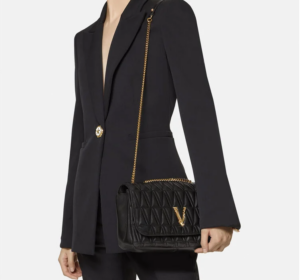 Alternative view of Túi Versace Virtus Quilted Nappa Leather Shoulder Black DBFH822-D2NTRT-DNMOV