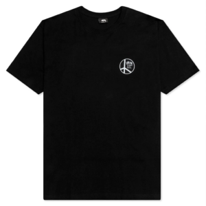 Áo Stussy Peace Dot Pigment Dyed Tee 'Black'