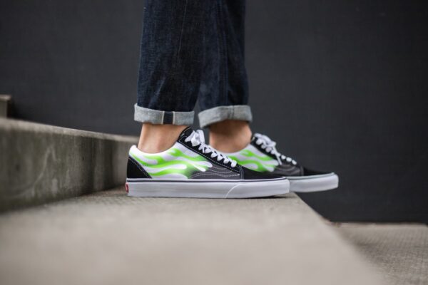 Giày Vans Old Skool 'Flame Black White' VN0A4U3BXEY - Hình ảnh 3