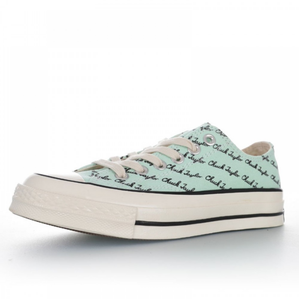 Giày Converse Chuck 70 Low 'Scripted Signature Print Green Oxide' 167699C - Hình ảnh 3