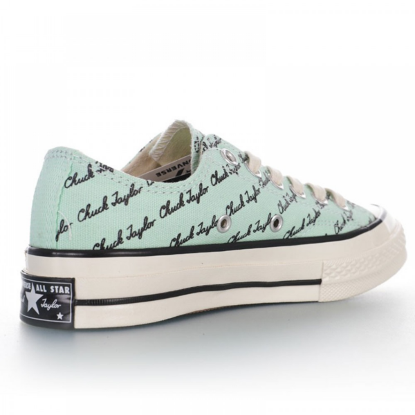 Giày Converse Chuck 70 Low 'Scripted Signature Print Green Oxide' 167699C - Hình ảnh 4