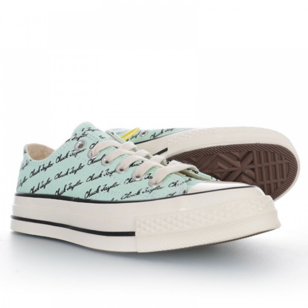 Giày Converse Chuck 70 Low 'Scripted Signature Print Green Oxide' 167699C - Hình ảnh 5