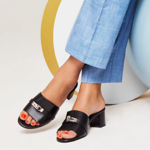 Dep Hermes Gigi 50 Sandal 'Silver Black' H231063Z-02420